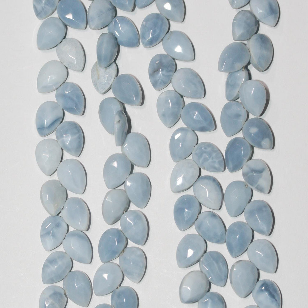 Cuentas de ópalo azul facetadas de 8" (10 x 6 mm) - Hilo de 20 cm