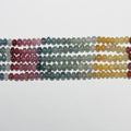 14" St Multi Sapphire Smooth Rondelle Beads   5x4mm.- Strand 37cm.