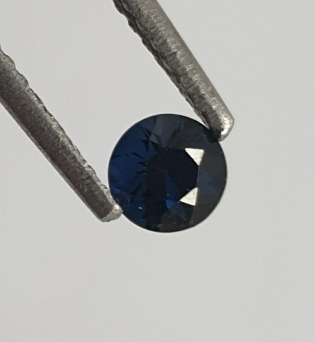 1 Pair 2 Pcs Natural Top Blue Color Blue Sapphire 4mm Round Brilliant Cut- Wholesale Gemstones- Natural Stones For Jewelry