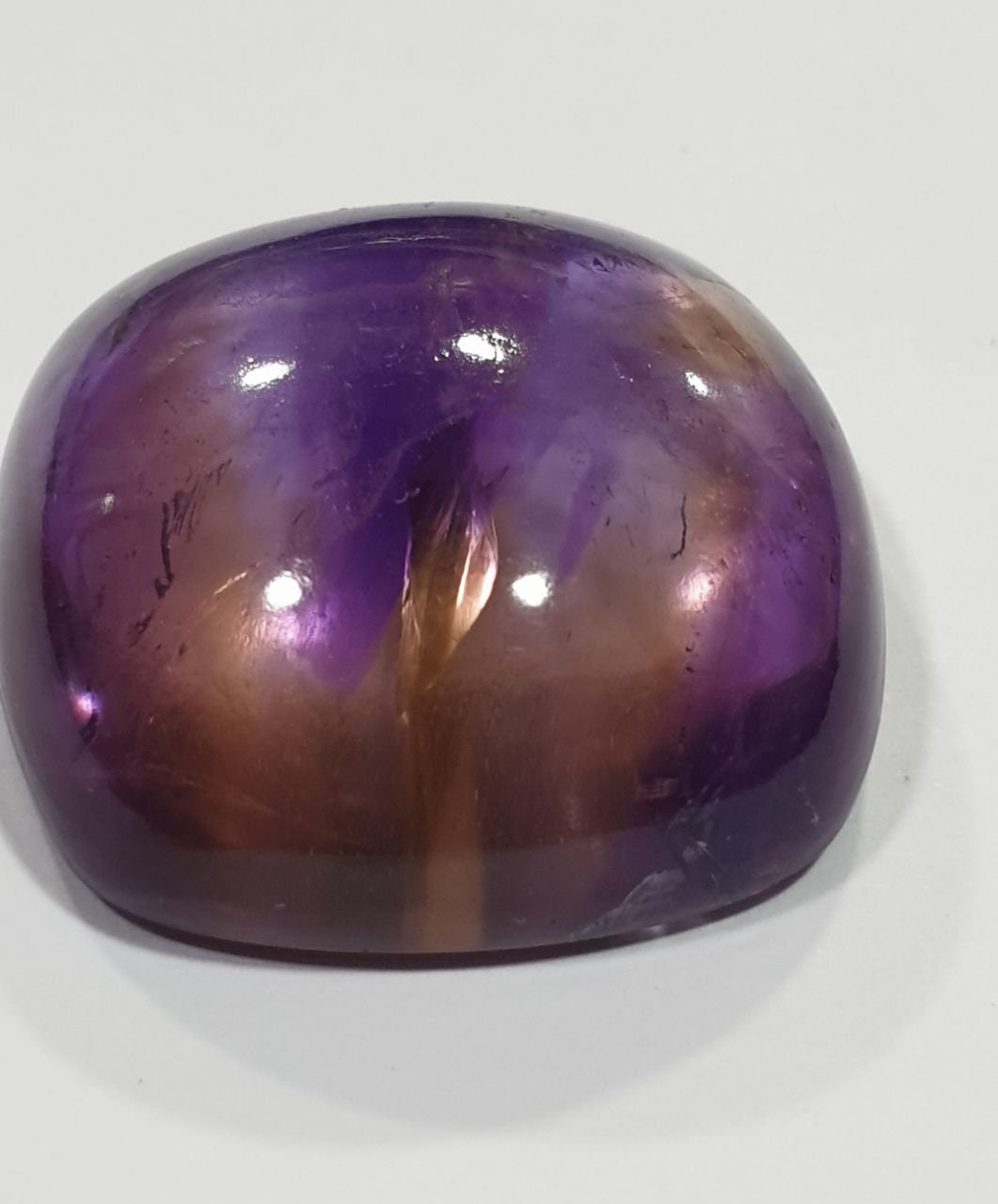One Of A Kind  Big 49.9 cts  Ametrine Cushion Cabochon 24.3x24mmmm  -Gemstone -Loose Stones Wholesale Price