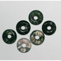 Pendentif rond en agate mousse (6 pièces) 16 mm.