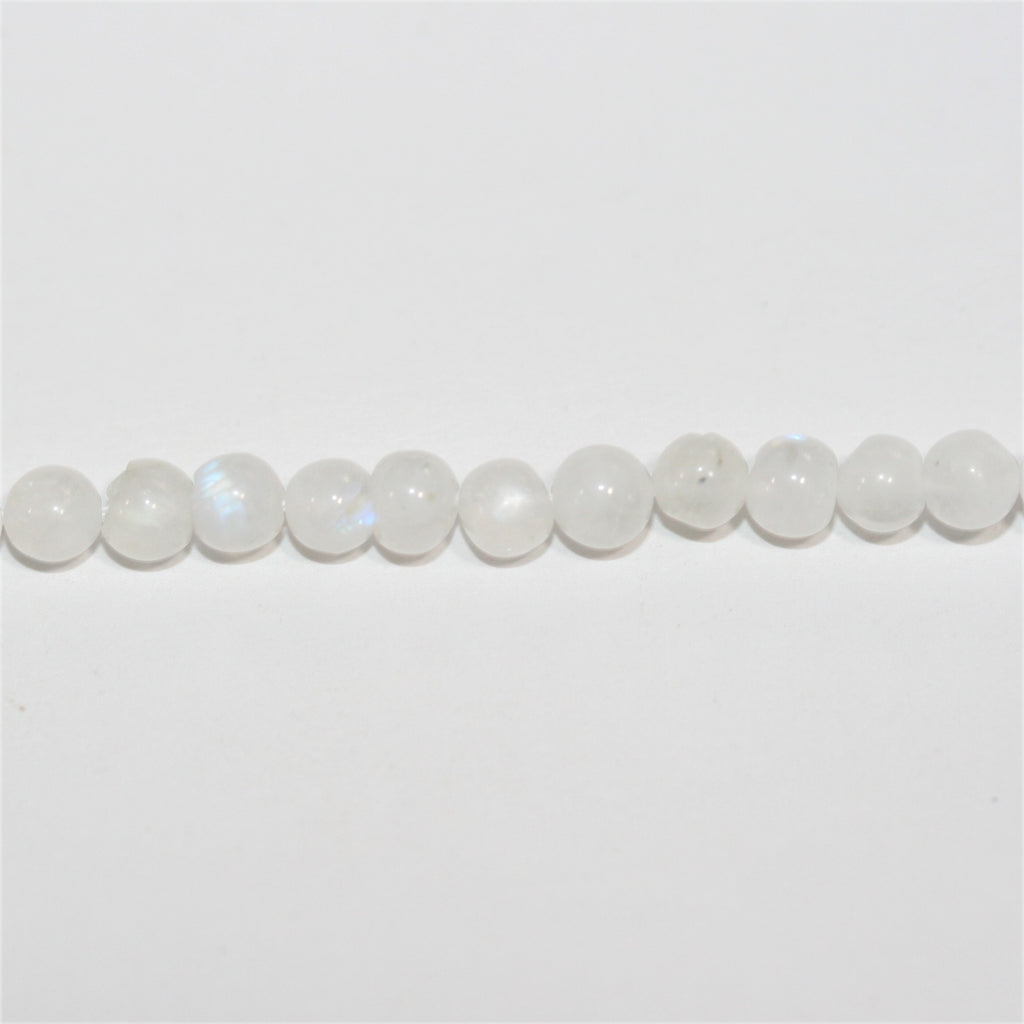 13" St Moonstone Smooth Round Beads 4-4.5mm -Strand 34cm.