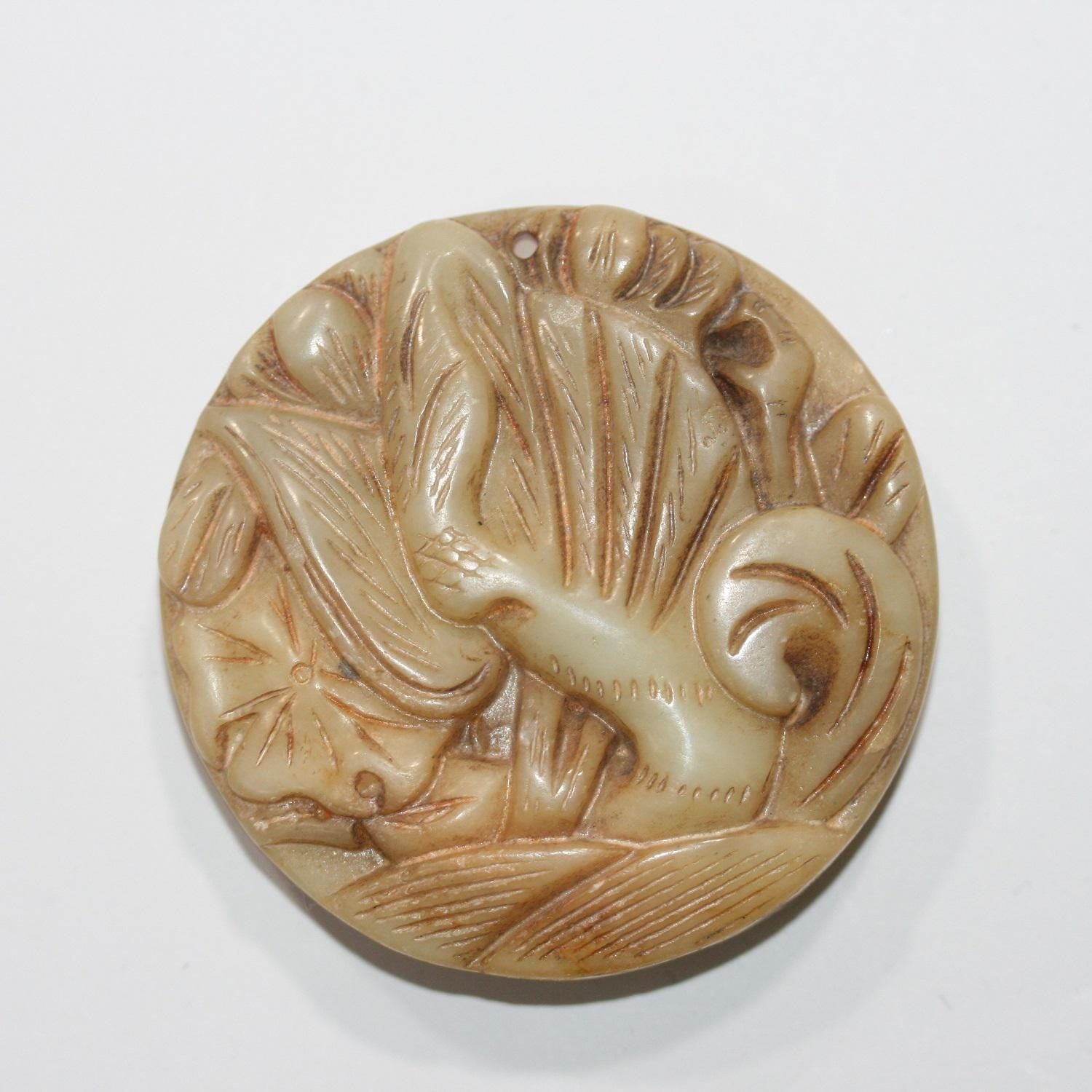 Colgante de Jade Marrón 53,5mm.