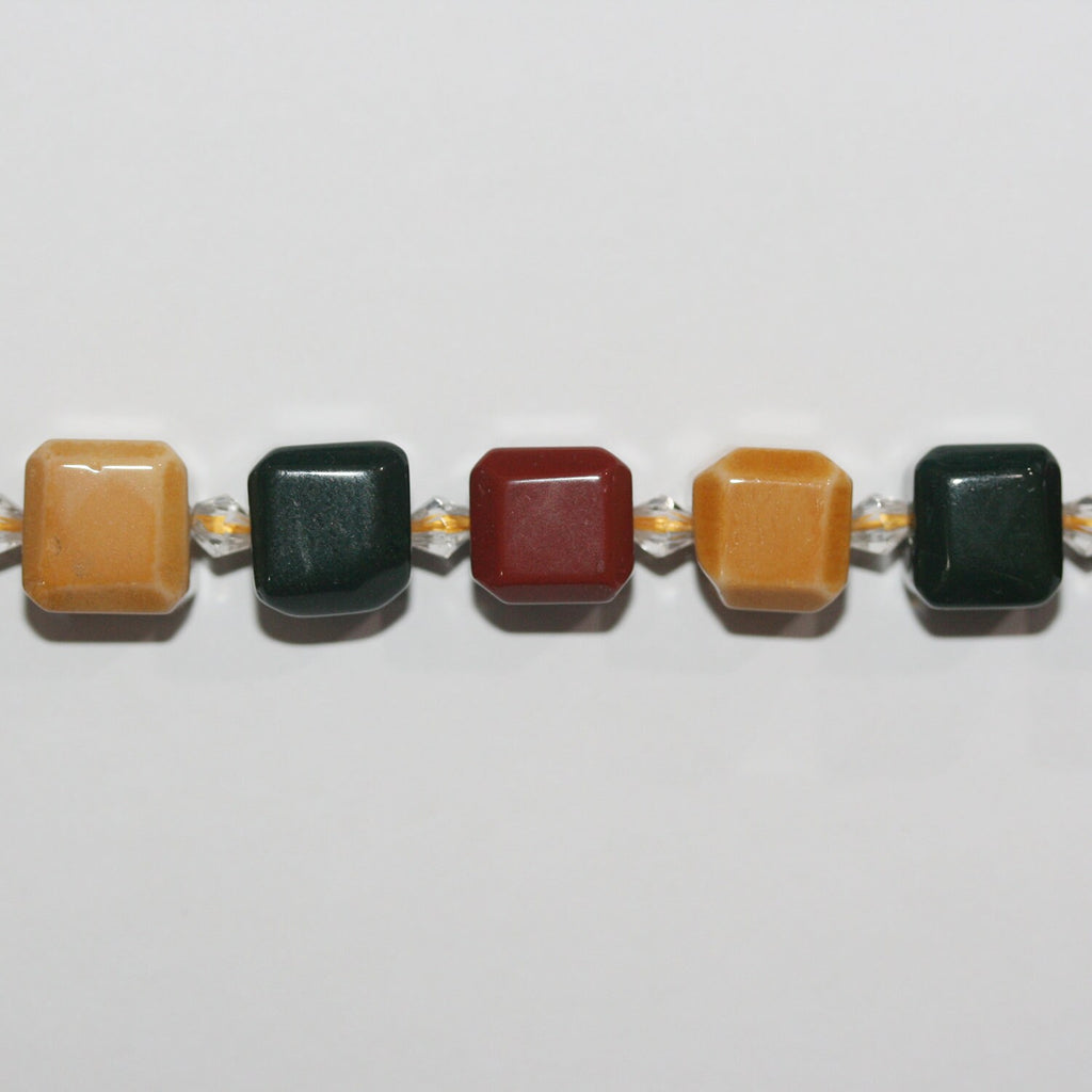 Perles cubiques à facettes en St. Mookaite, 14 pouces, 10 mm - Fil de 38 cm