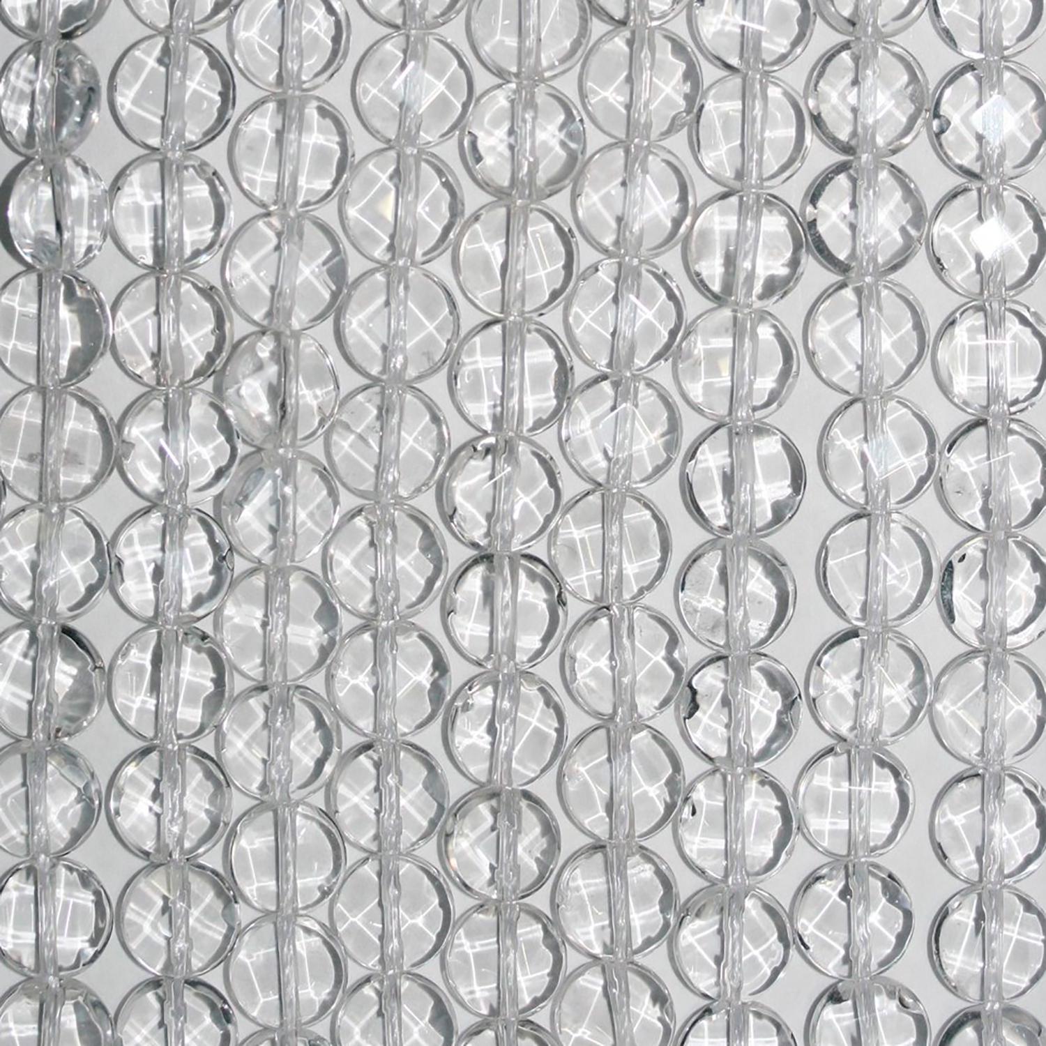 Perles facettées en cristal de roche de 16 pouces (8 mm) - Fil de 40 cm