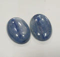 Lote de 2 cabujones ovalados de cianita de 13 x 18 mm (2 piezas)