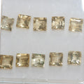 10Pcs. Lot Faceted Square Citrine 5mm (10 pcs) - Ref. 653LO