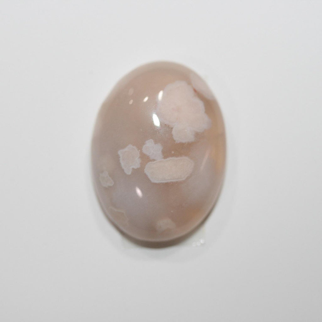 Agate Flower Oval Smooth Cabochon 20X15mm (4 pcs).