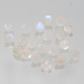 Lote de 20 piedras lunares facetadas redondas de 6 mm (20 uds.)