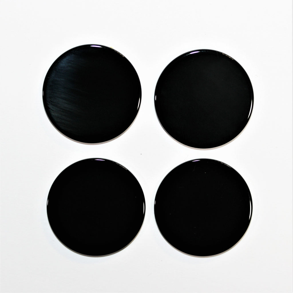 Lote de 4 cabujones de disco plano de ónix de 25 mm. (4 piezas)