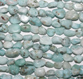 13" St Larimar Smooth Nugget Beads 10-15mm.-Strand 37cm.
