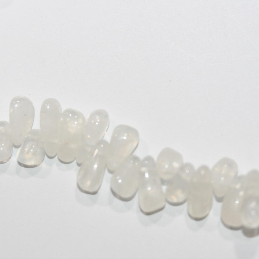 13" St Moonstone Smooth Drop Beads 10x5mm.-Approx. -Strand 33cm- Item.1389