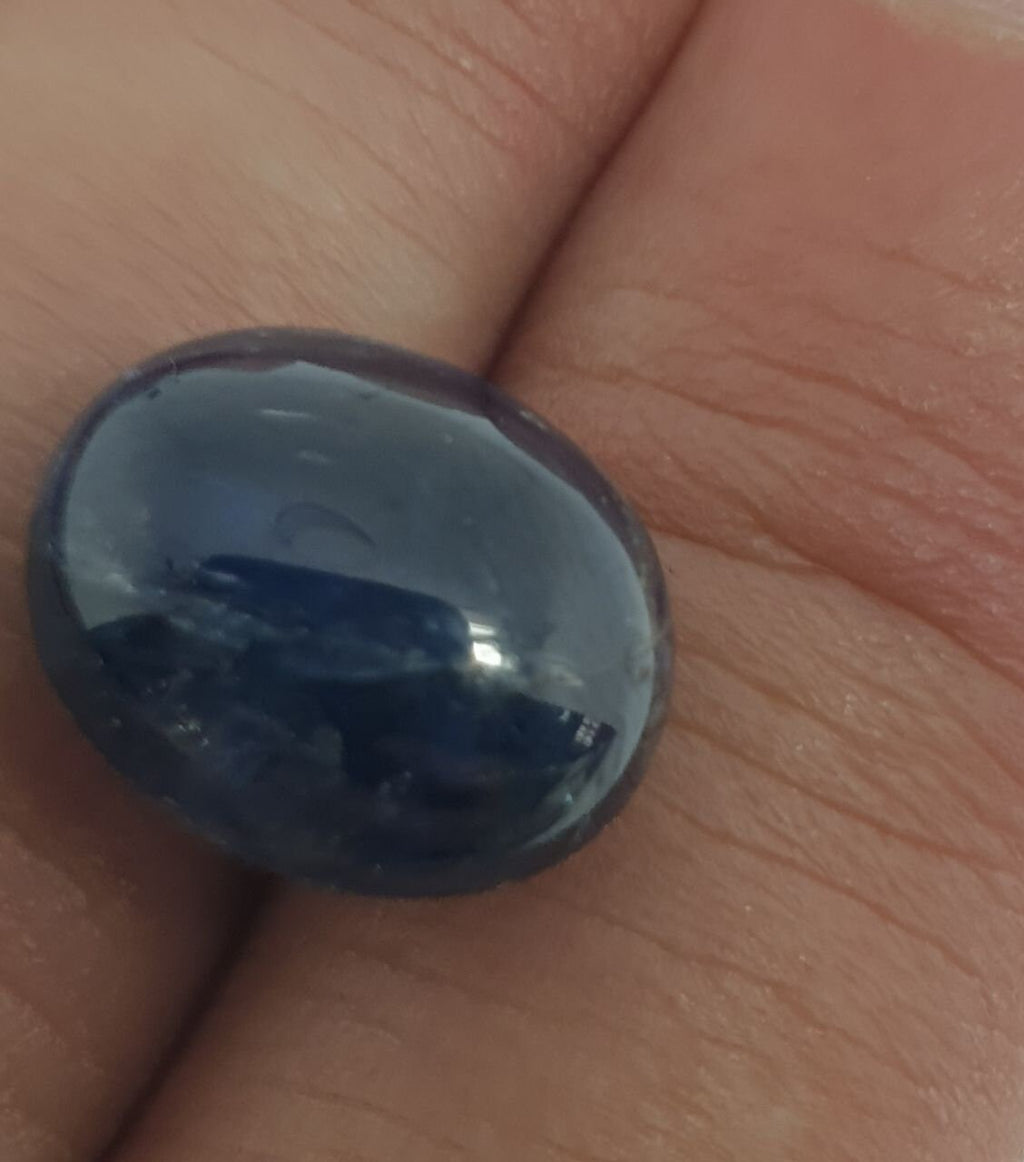 Dark Blue Sapphire Smooth Oval Cabochon 13x10.6mm. (10.8ct.)