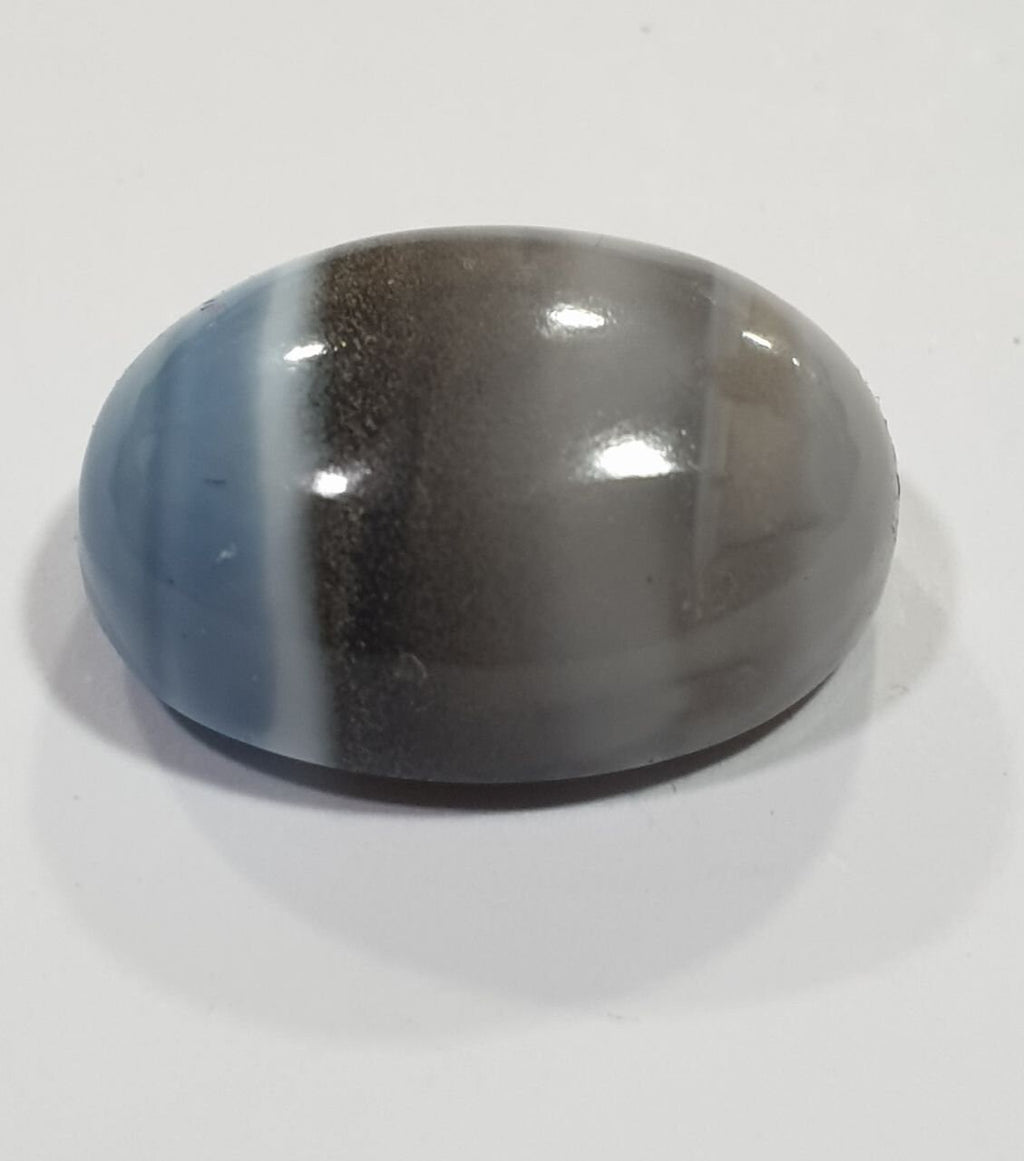 Natural Blue Stripe Opal Oval Cabochon 18.2x13mm.-(14.7ct)
