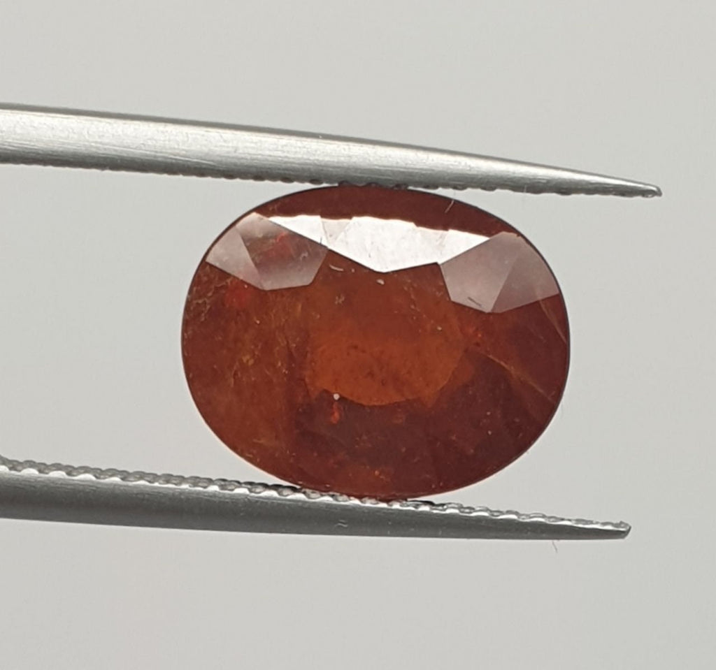 Granate Espesartina Talla Ovalada 11,8 x 9,3 mm 5,38 ct - Granate Mandarín Granate Naranja Natural Sin Tratamiento - Gema Africana - Lotes y Piedras al Por Mayor