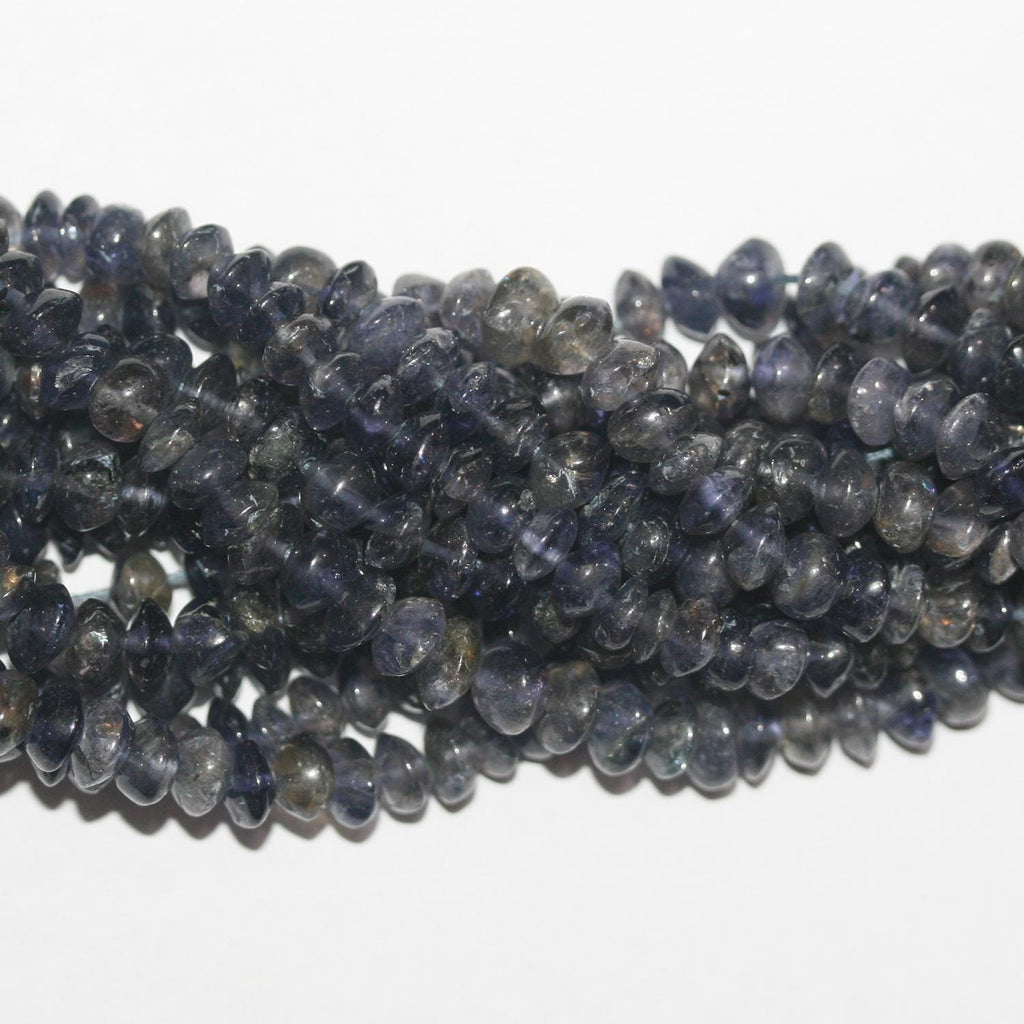 14" St Iolite Smooth Rondelle Beads 6x3mm.Approx.-Strand 36cm