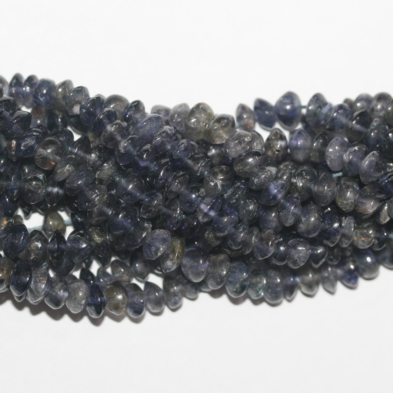14" St Iolite Smooth Rondelle Beads 6x3mm.Approx.-Strand 36cm