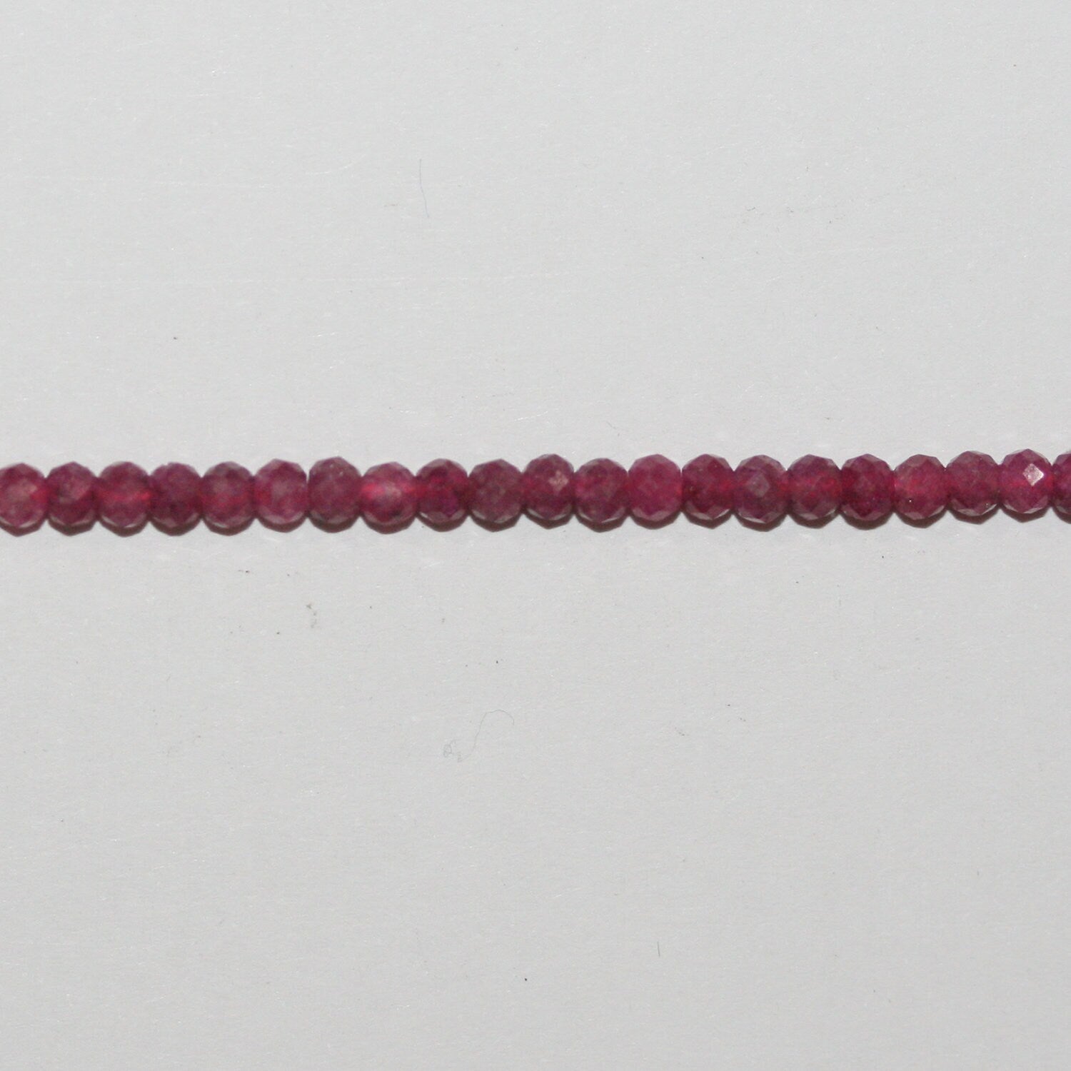 Perles rondelles à facettes St Ruby 15" 3x2,5mm.-Rig 39cm.