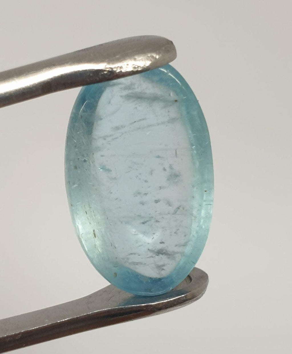 Long Blue Aquamarine Cabochon 18.2x11.5mm 9.8ct- Natural Untreated Gem- Wholesale DIY supplies