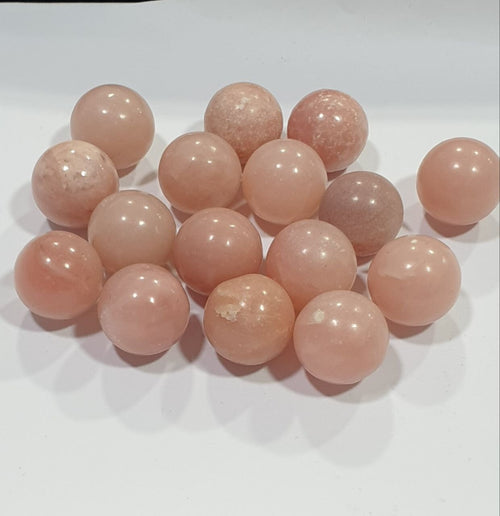 1 Pc  Undrilled  Pink Opal  Sphere Ball Metaphysical  Crystal 15mm Natural Untreated -Undrilled