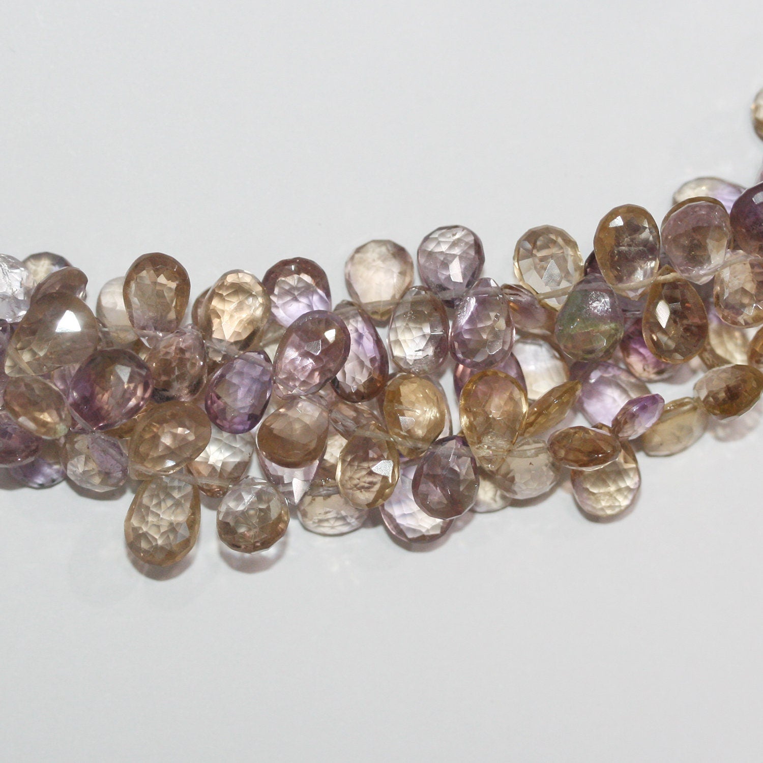 Cuentas de ametrina facetadas de 8" de St., 10 x 7 mm. Aprox. - Hilo de 20 cm.