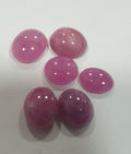 Lote de 6 cabujones de rubí natural de 6 x 5-8 x 6 mm - Gemas naturales para joyería -