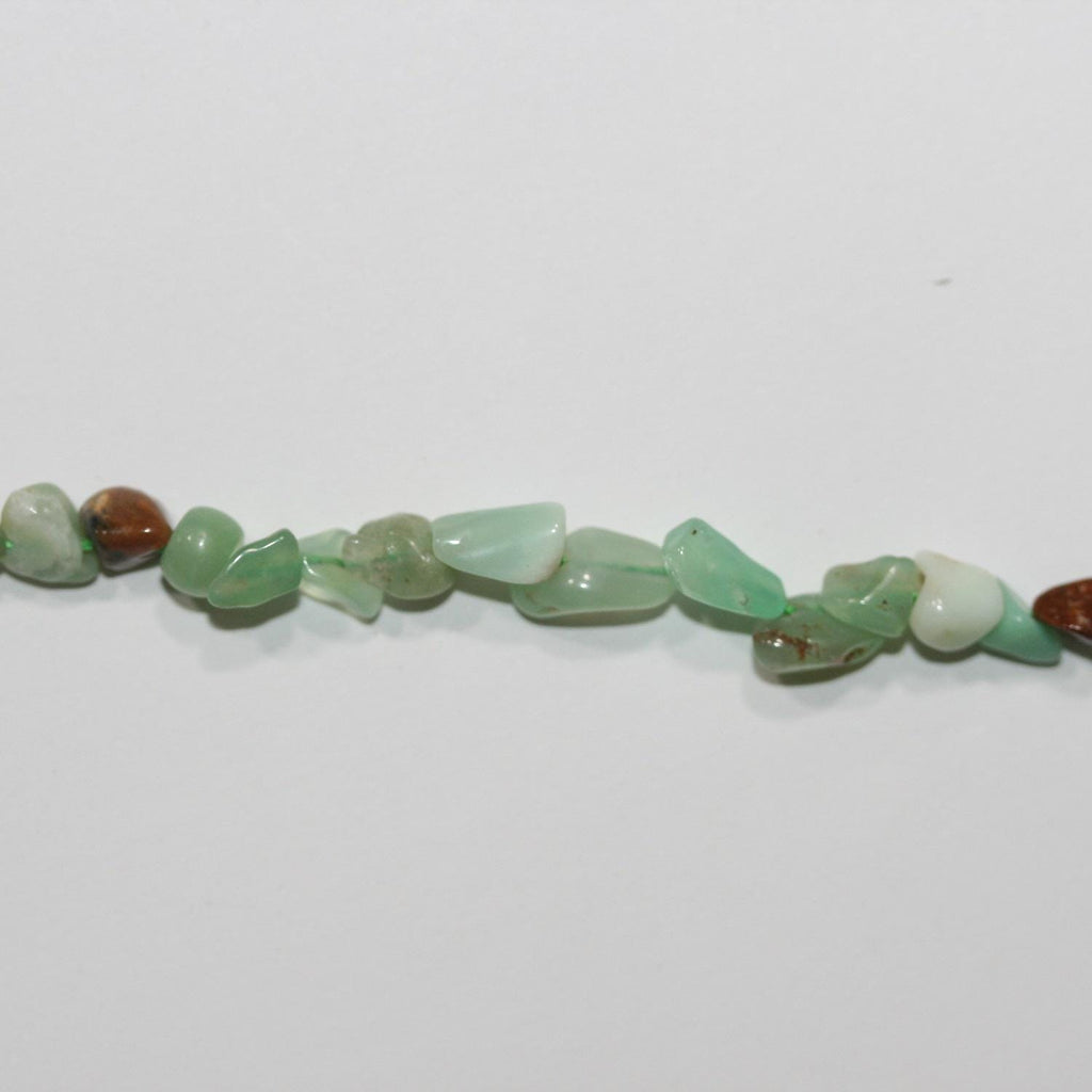Cuentas de pepitas irregulares lisas de crisoprasa de 40 cm, 5-6 mm aprox. - Hilo de 40 cm