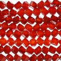Perles cubiques lisses en cornaline de 15 pouces (environ 6 mm) - Longueur du fil : 40 cm