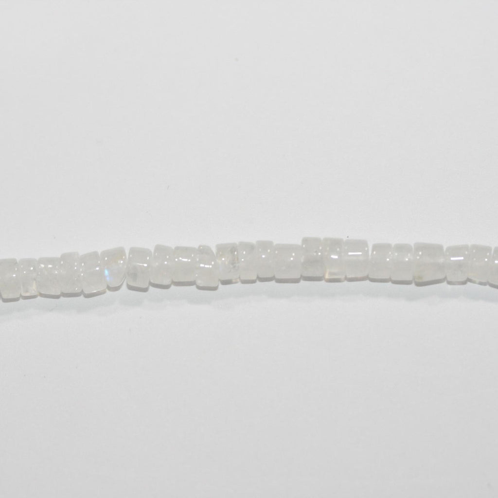 12" St Moonstone Smooth Rondelle Beads 4x2mm.-Strand 32mm.-Item11596