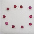 10 Pcs Ruby Faceted Round Lot 2.6-2.8mm.(10 pcs)