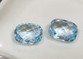 1 Pair Sky Blue Topaz Faceted Rectangular 8x6 mm Briolette Cut -1 pair