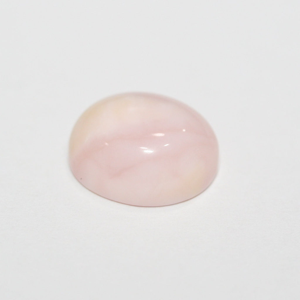 Lote de 8 cabujones ovalados de ópalo rosa de 12 x 10 mm. (8 uds.).