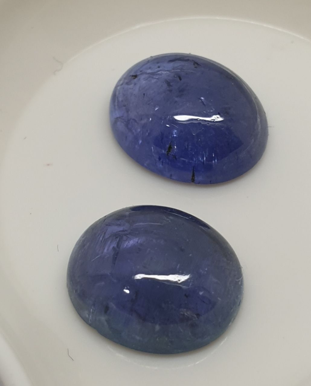 1 Pair Tanzanite Oval Cabochons 9x7mm Tanzanite 2 pcs  Lot Natural Gemstones  -Gemstone Parcels-Loose Wholesale Price-Natural Gems Tanzania