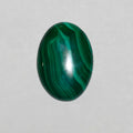 Lote de 2 cabujones ovalados de malaquita (2 unidades) de 18 x 25 mm