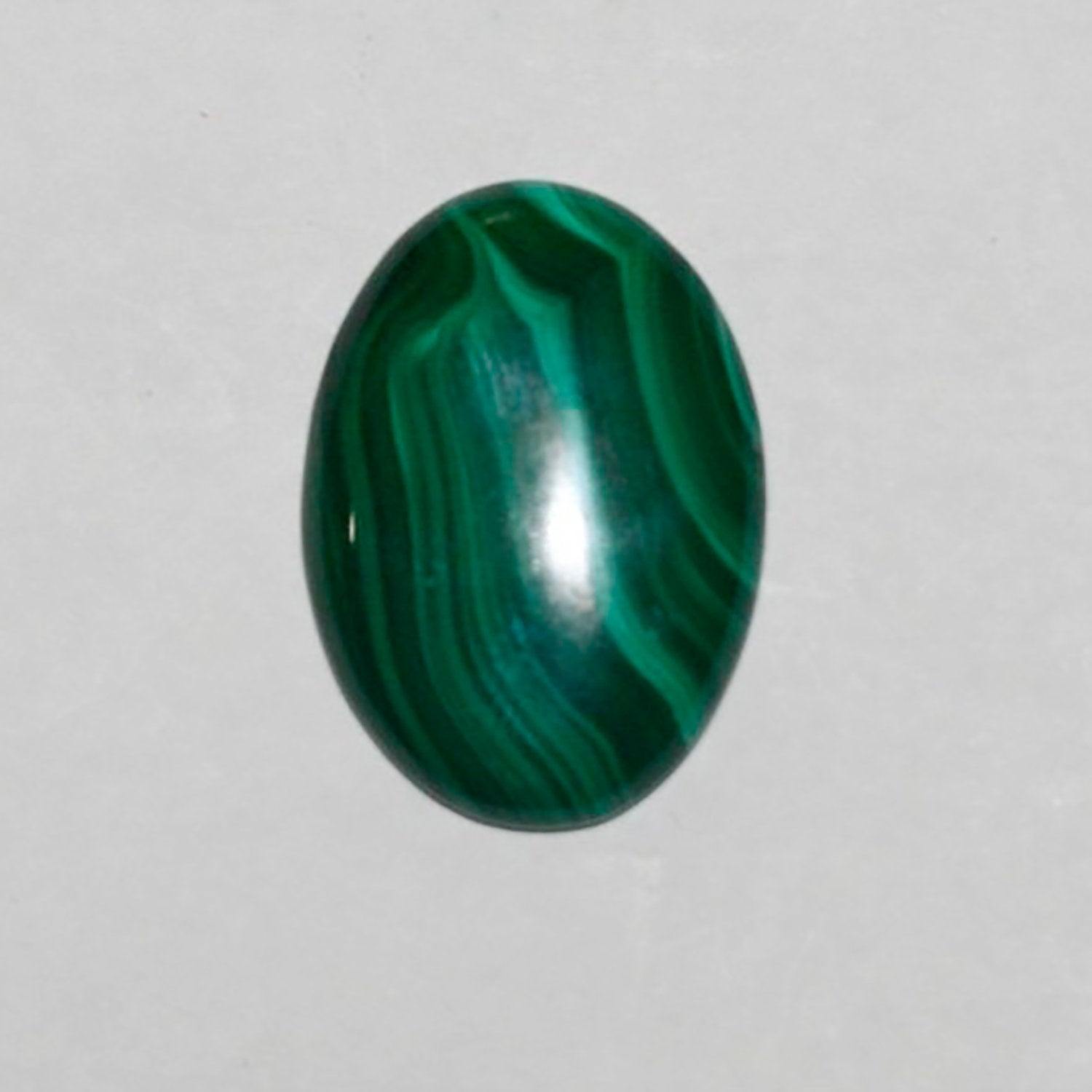 Lote de 2 cabujones ovalados de malaquita (2 unidades) de 18 x 25 mm