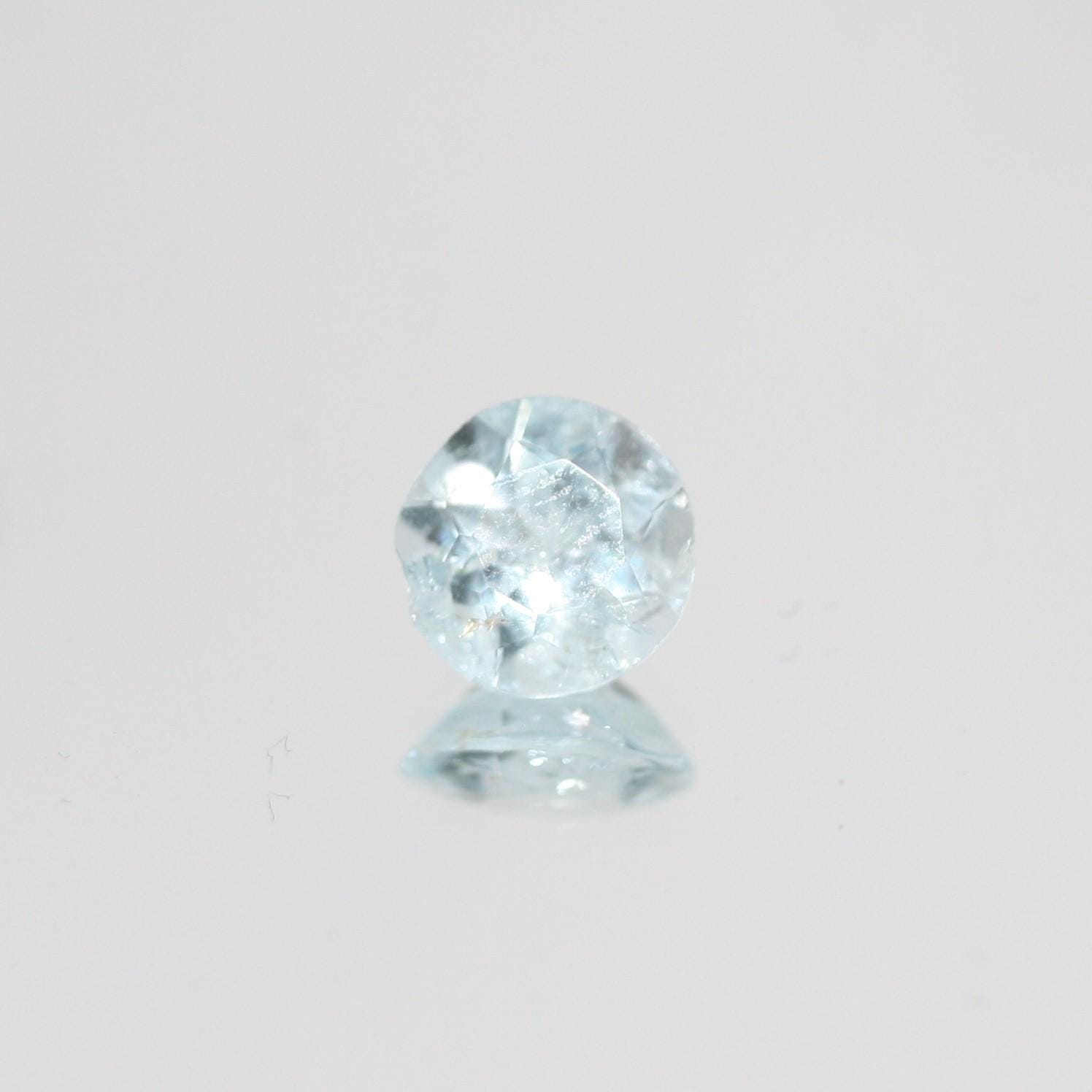 Lote de 4 topacios celestes redondos facetados de 7 mm (4 unidades)