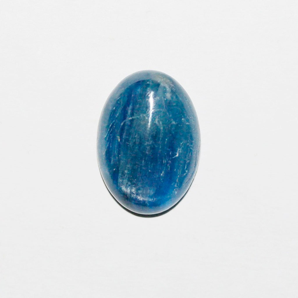 Lote de 6 cabujones ovalados de cianita de 12 x 10 mm. (6 uds.)