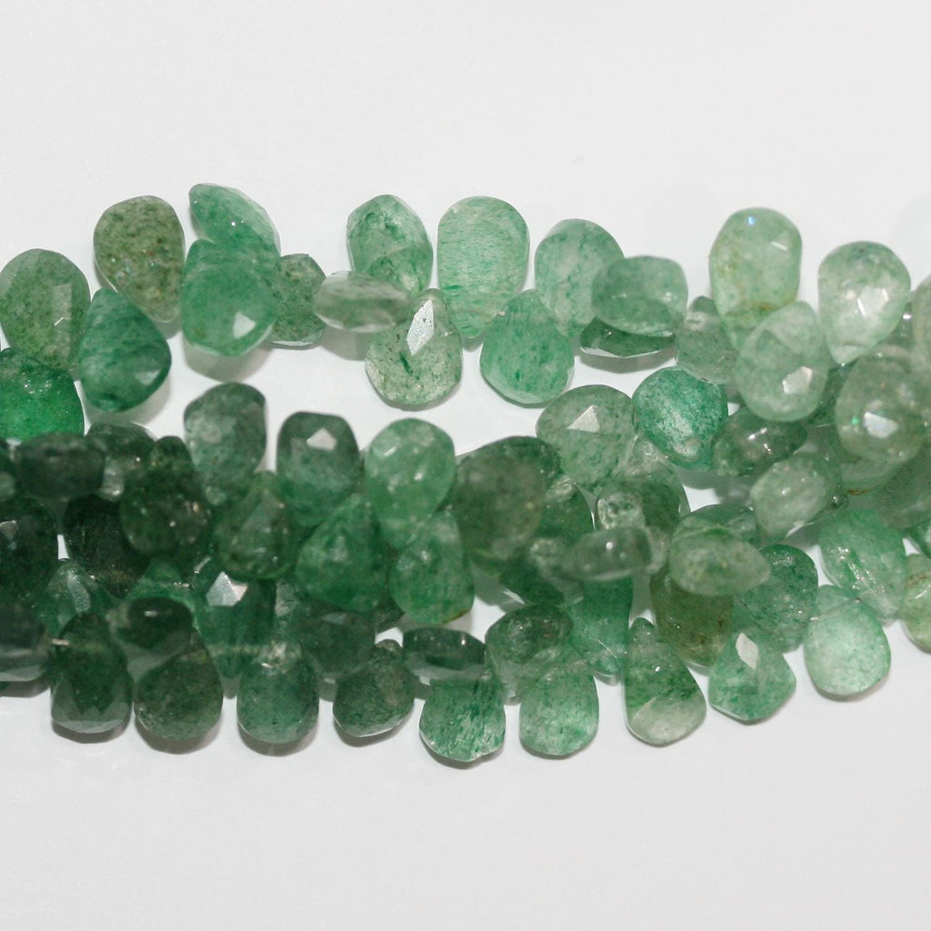 Cuentas de aventurina facetadas de 8" (8 x 6 mm) - Hilo de 20 cm