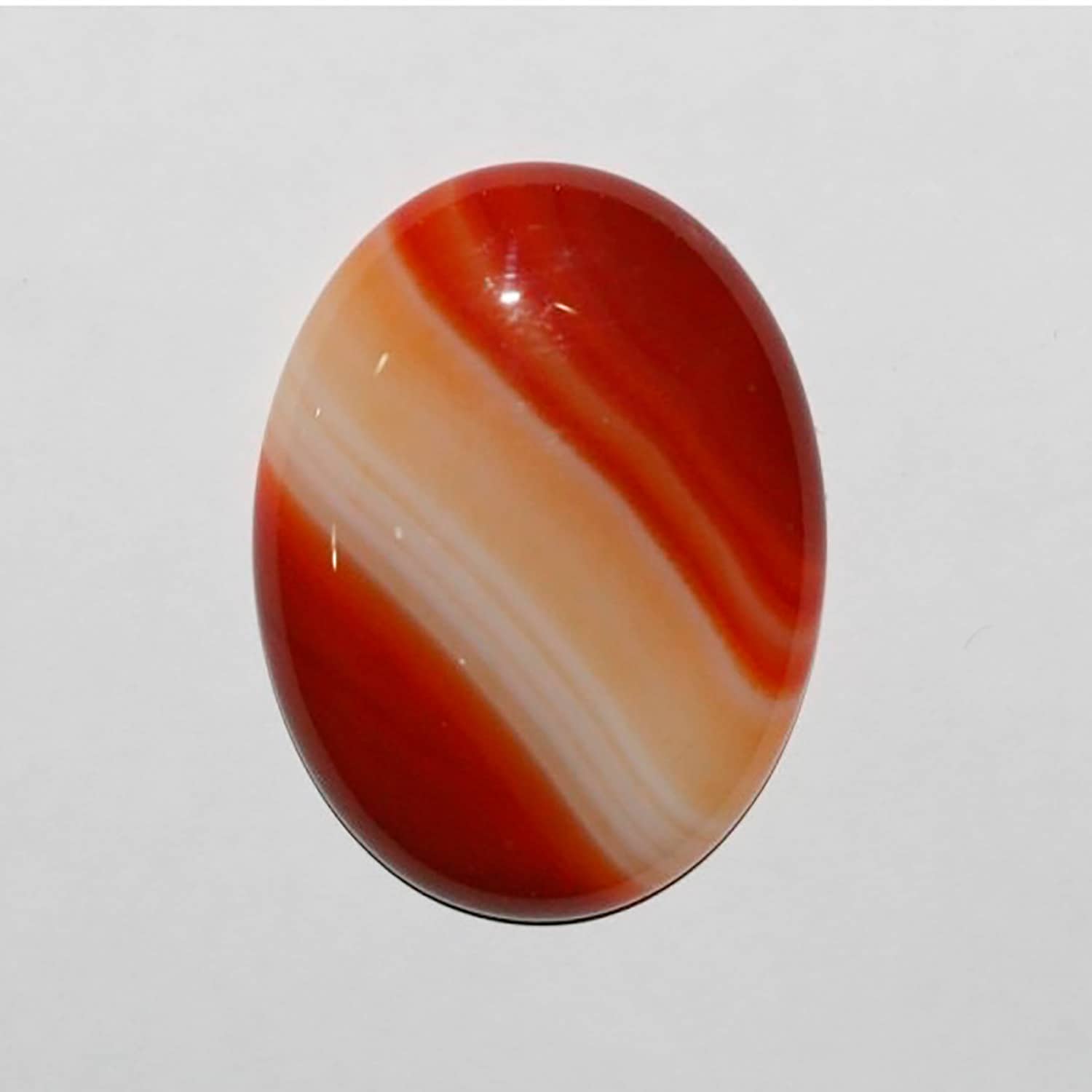 1 Pcs Striped Carnelian Oval Cabochon 40x30mm