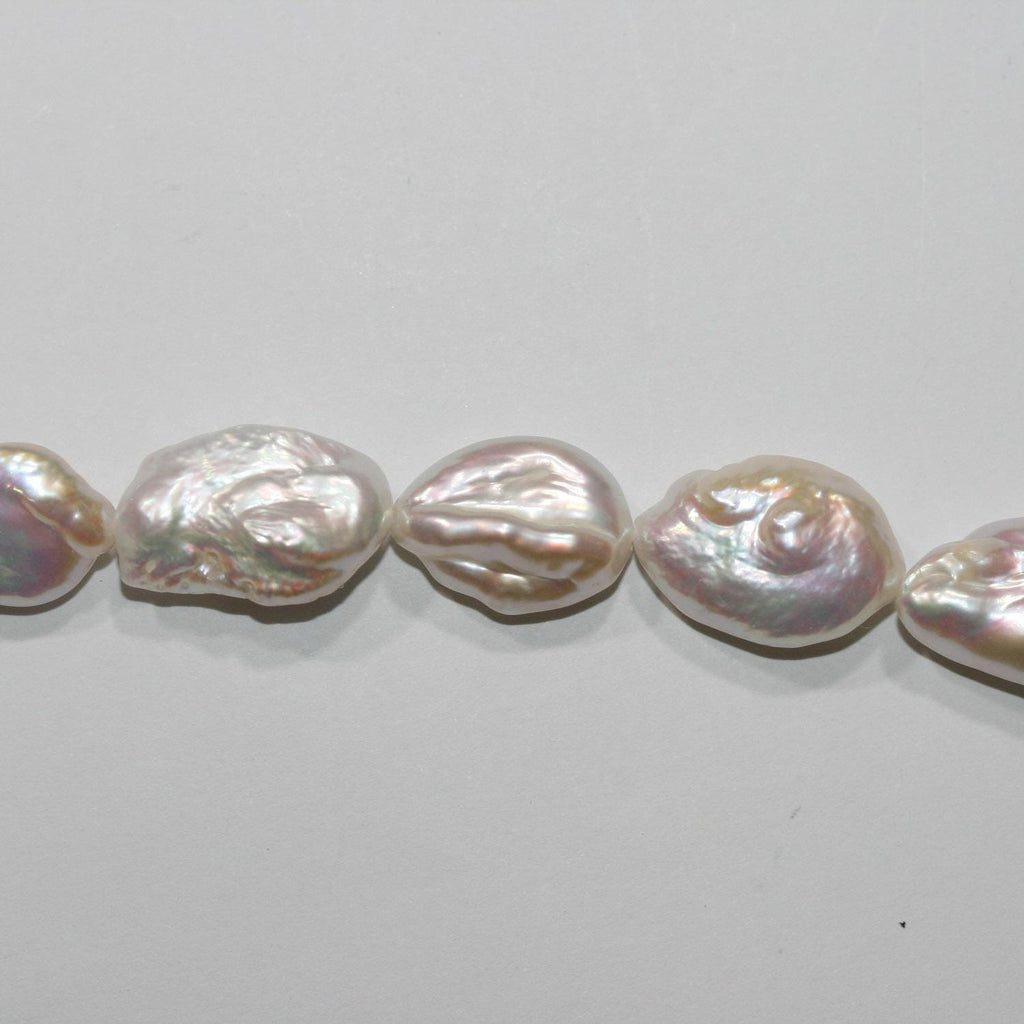 Perles baroques d'eau douce St 16" (15 x 10 mm), fil de 40 cm. - Article 14772 - Perles naturelles - Prix de gros