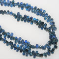 14" St Kyanite Faceted Drop 7x4mm.-Strand 36cm.