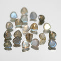 Lote de 20 piezas de gota de labradorita facetada de 6 mm. (20 uds.).
