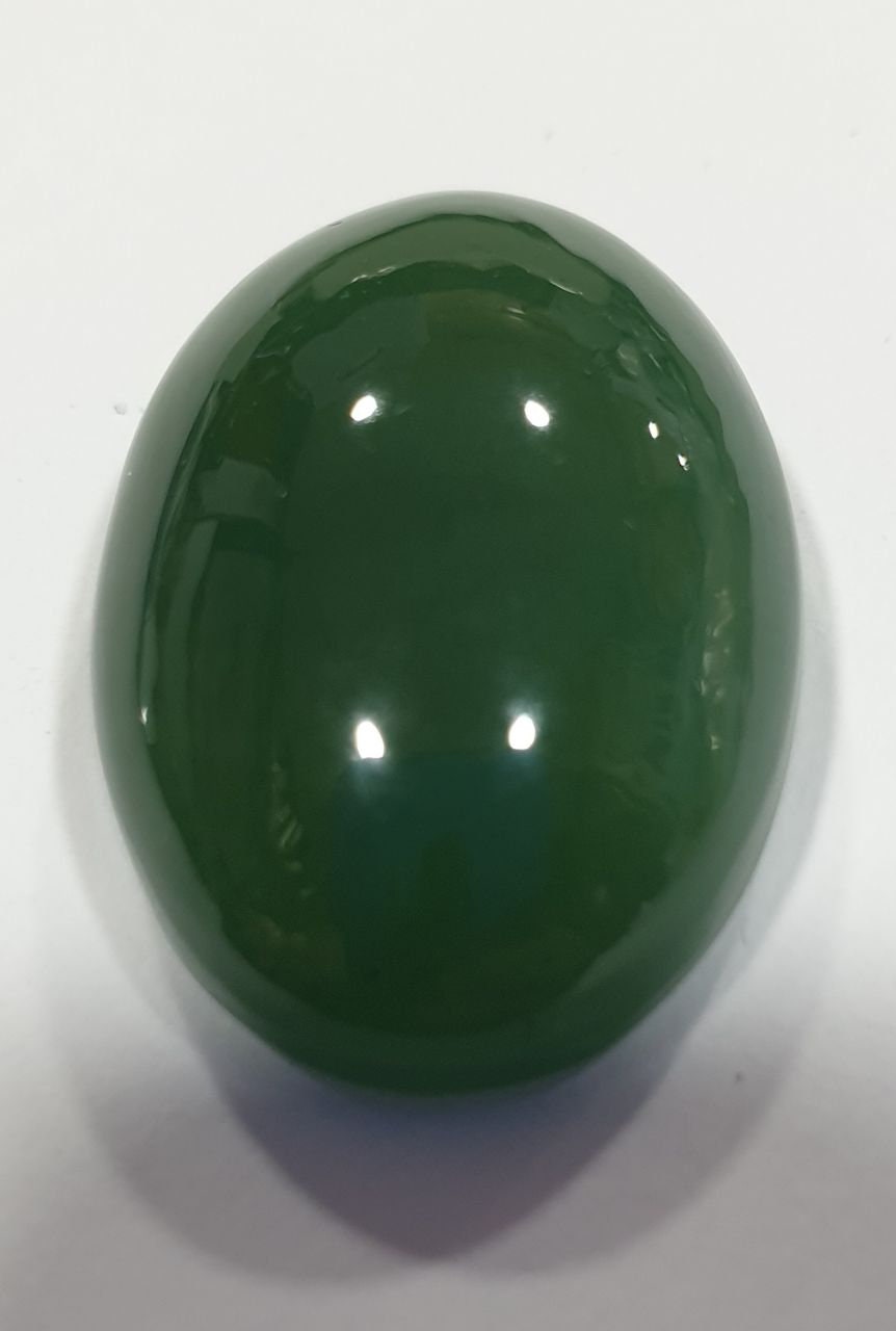 AAA Green Serpentine Oval  Cabochon 28.4x19.3mm. Natural Serpentine -35.8ct