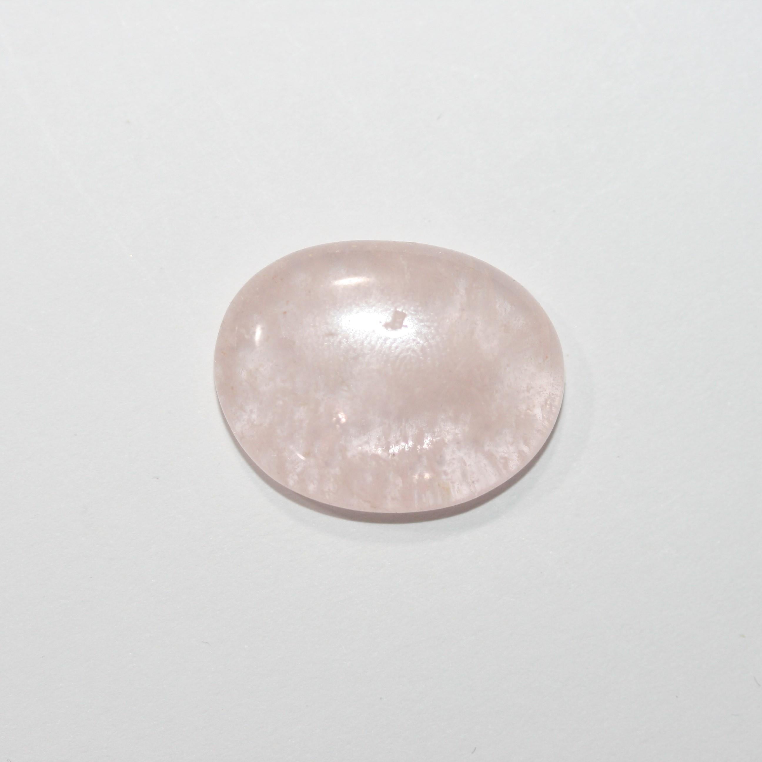 Morganite Cabochon Oval Shape Flat Back 14.07ct 20.4x16.1mm- Untreated Gemstone- Jewelry Supplier