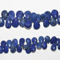 Perles en lapis-lazuli facettées de 8 pouces (environ 12 x 8 mm) - Longueur du fil : 20 cm.
