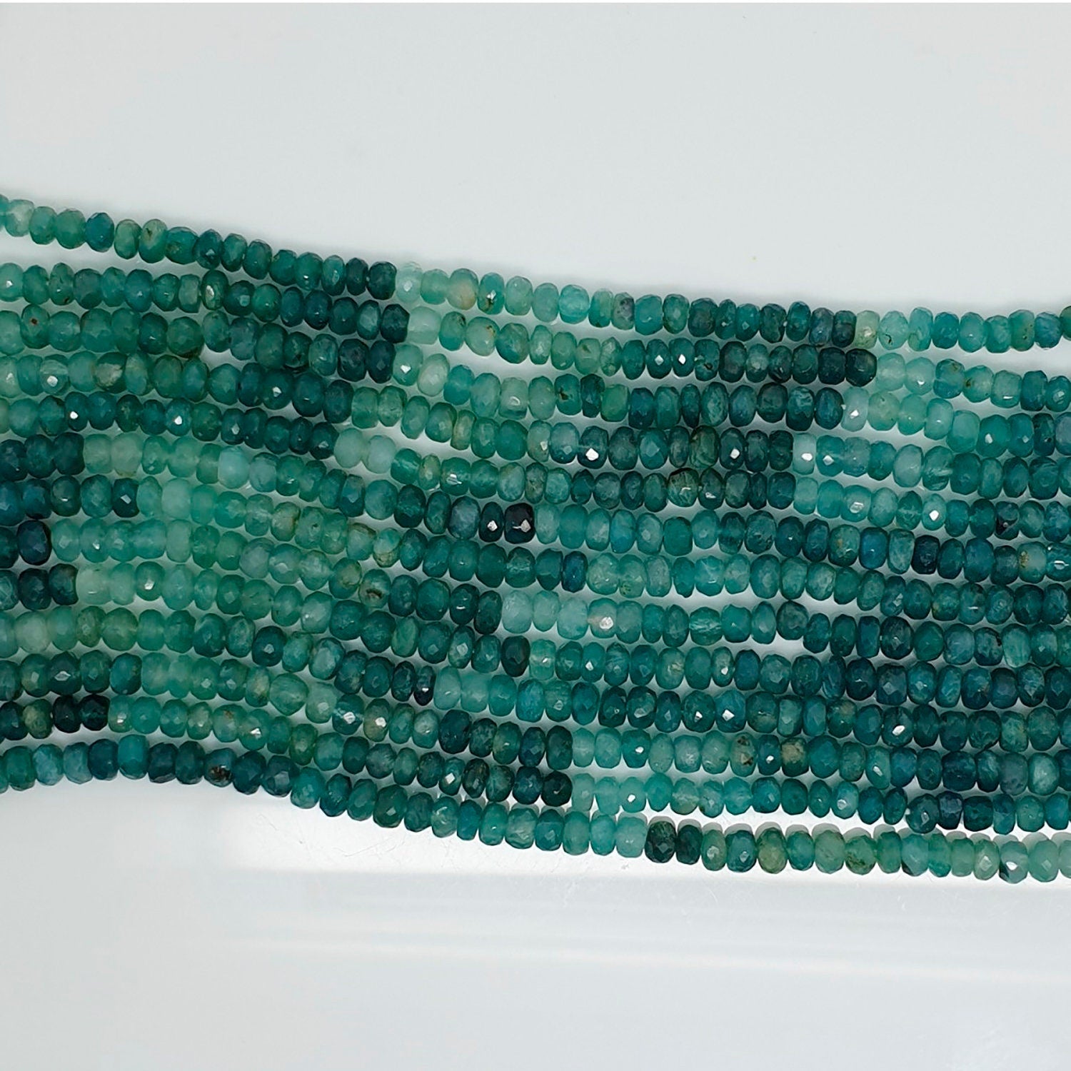 13" St Grandidierite Faceted Rondelle Beads 4x3mm.-Strand 34cm