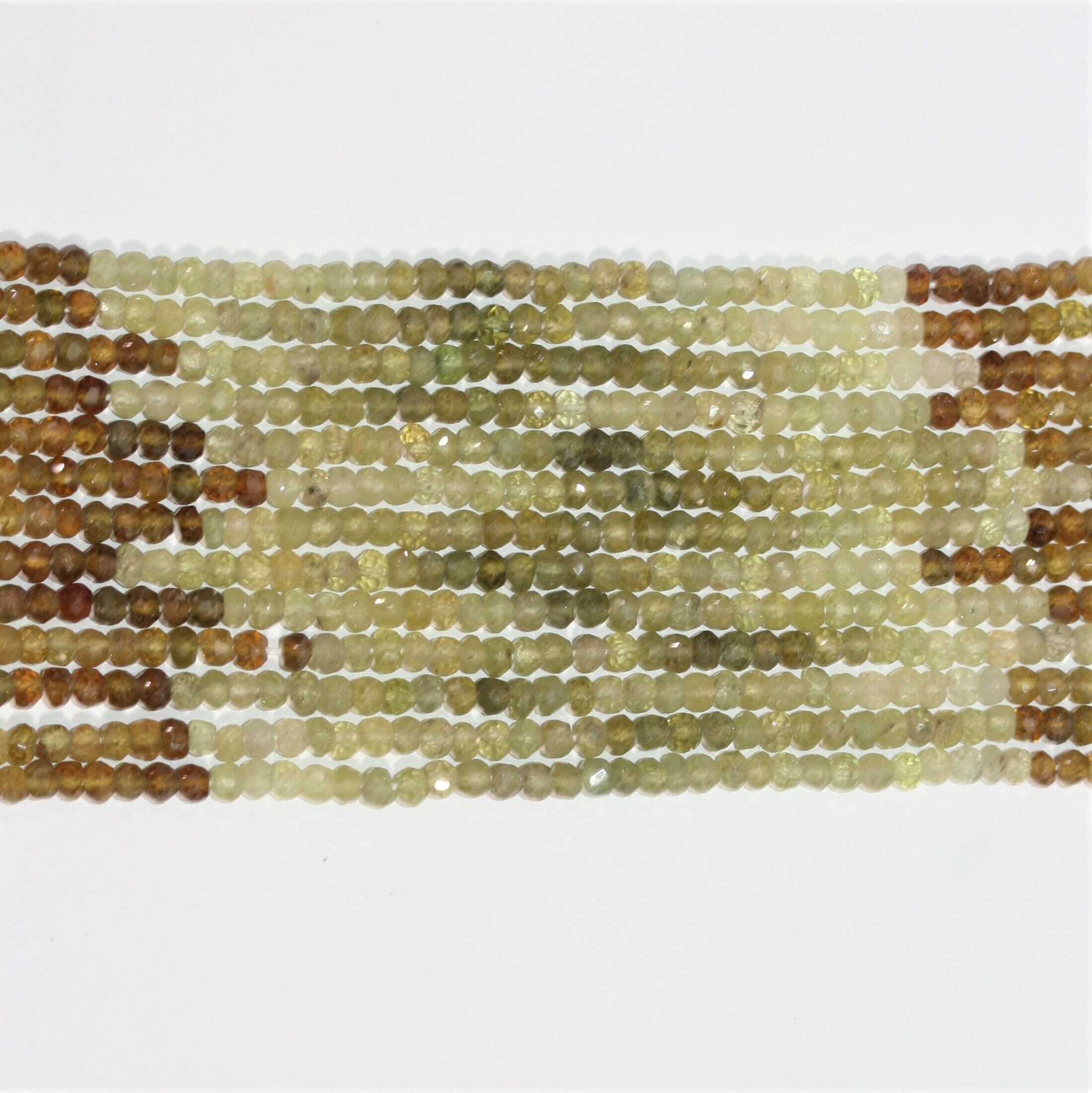 13" St Grossular Garnet Faceted Rondelle Beads 3.5x2.5mm -Strand 33cm