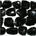 Pépite de tourmaline noire facettée de 15 pouces (environ 39 mm), longueur du fil : 25 à 45 mm.