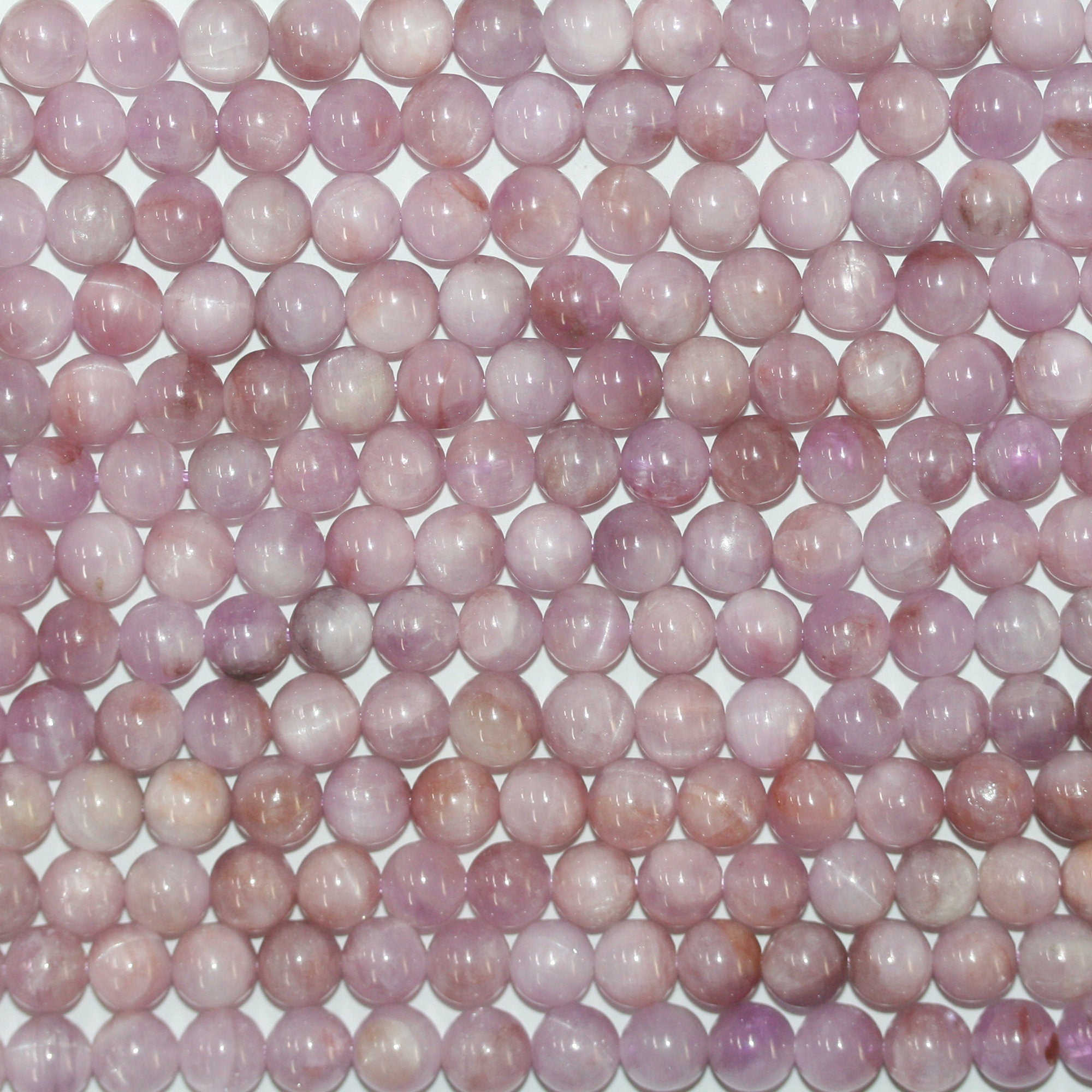 Cuentas redondas lisas de 16" de St Kuncite, 13 mm - Hilo de 40 cm