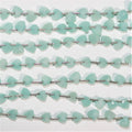 Perles triangulaires à facettes en amazonite de 8 pouces, 5-6 mm, brin de 20 cm.